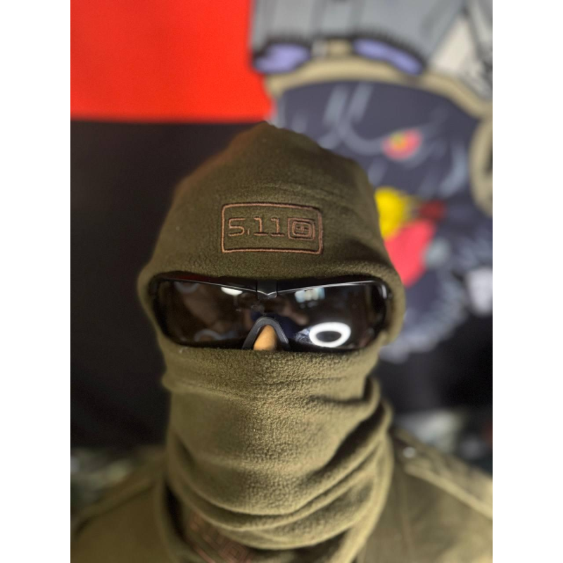 Комплект шапка флісова та баф Tactical 5.11 оливковий